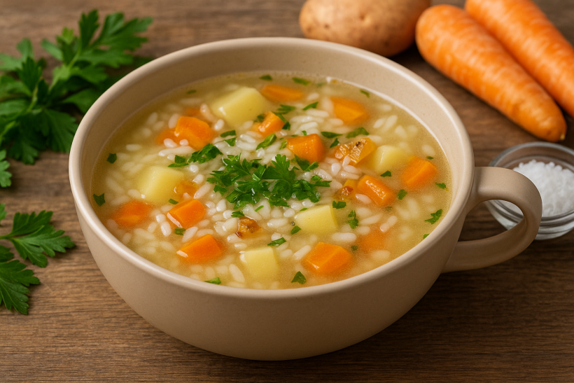 рисовий суп з овочами