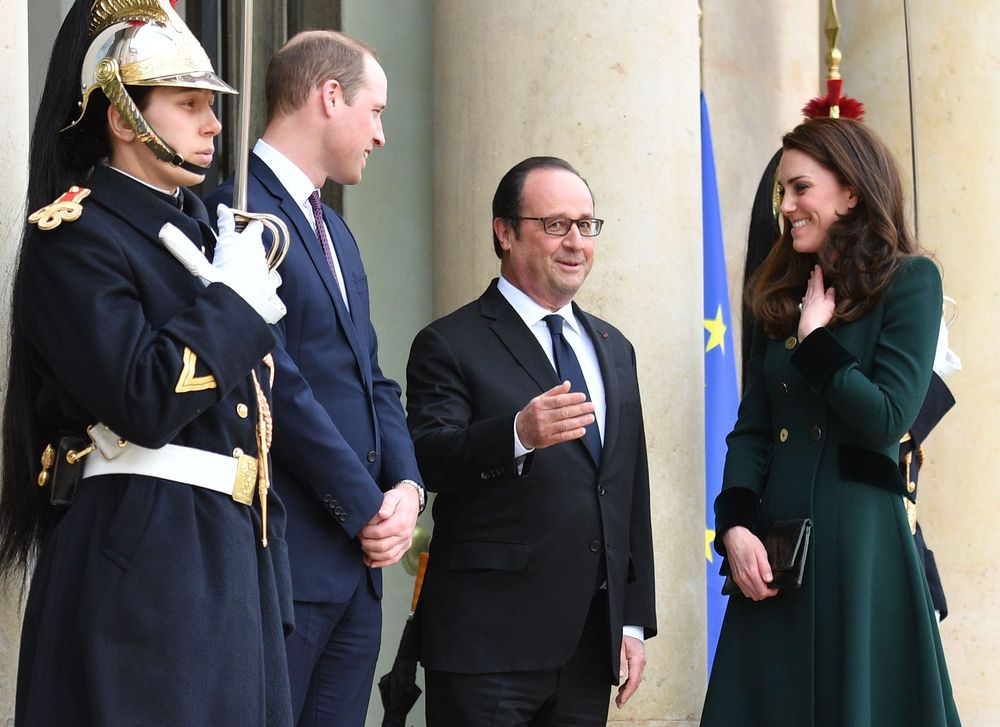 Кейт Миддлтон, принц Уильям, Франсуа Олланд