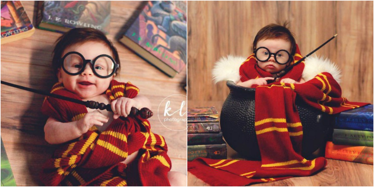 Малыш в образе Гарри Поттера