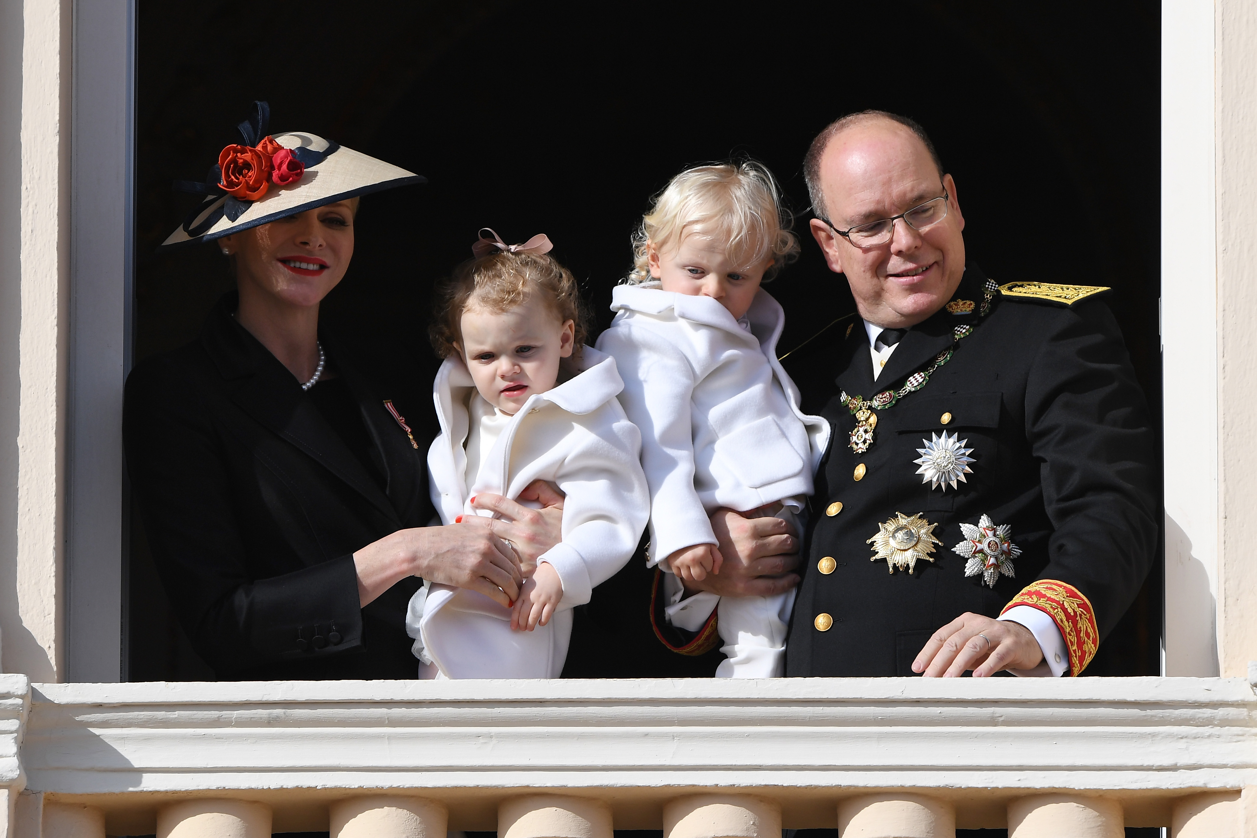 Князь Альбер II с семьей