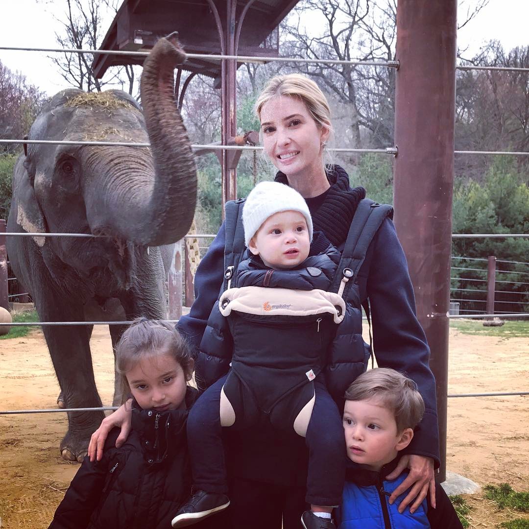 Иванка Трамп в зоопарке