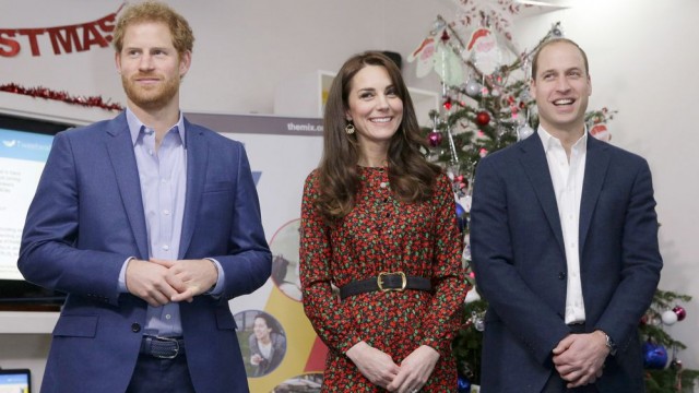 Кейт Миддлтон, принц Уильям и принц Гарри 