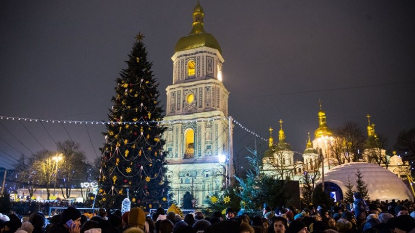новогодняя елка в Киеве 