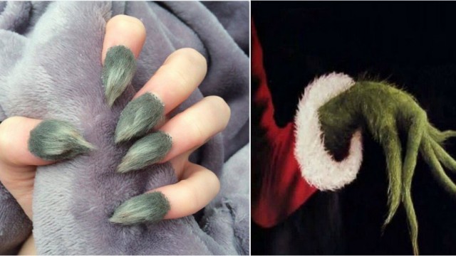 Манікюр в стилі Грінча