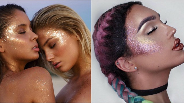 Новорічний макіяж з блискітками