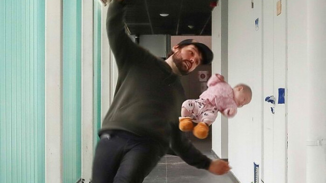 фотоколлаж папа с ребенком