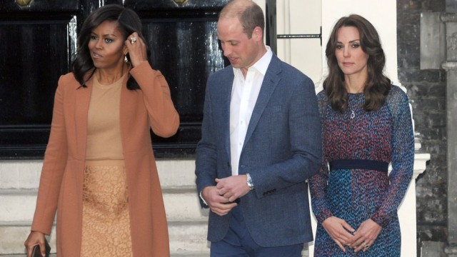 Мишель Обама, принц Уильям и Кейт Миддлтон 