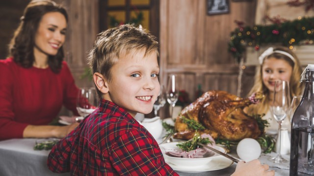 Семья на Рождество 