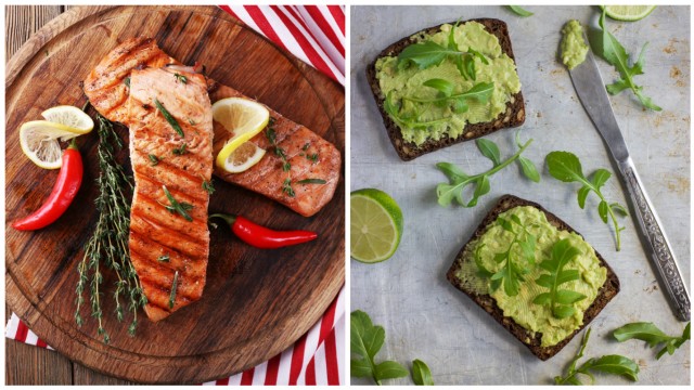Лосось, авокадо