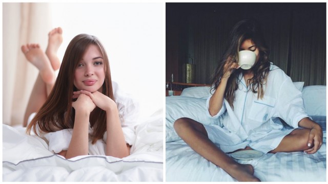 Женщина в кровати