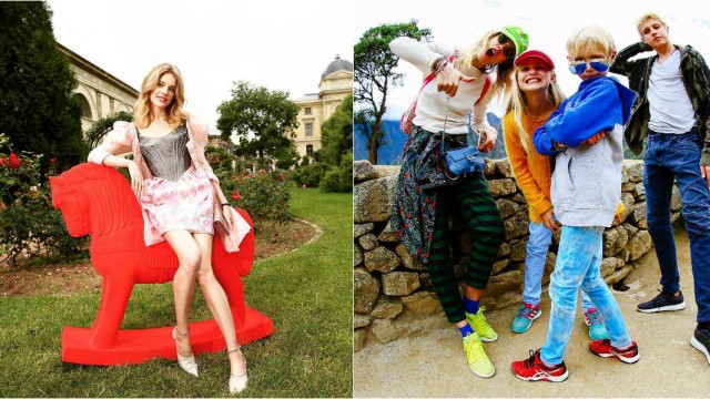 Наталя Водянова з дітьми