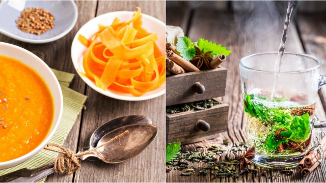 Морковь и зеленый чай