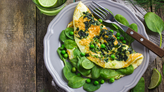 Омлет зі шпинатом