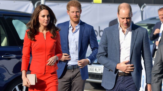 Кейт Міддлтон з принцами Уїльямом і Гарі