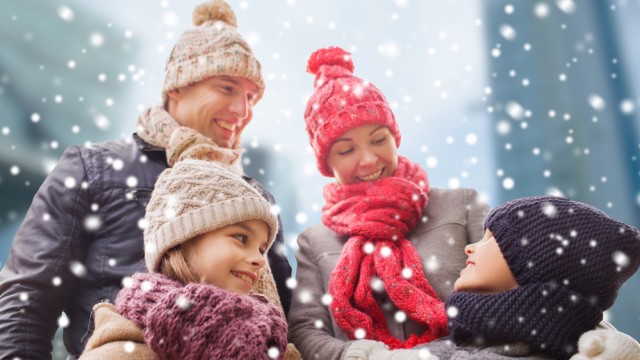 Сім'я взимку