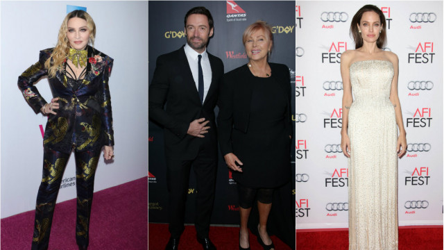 Мадонна, Х'ю Джекман із дружиною і Анджеліна Джолі