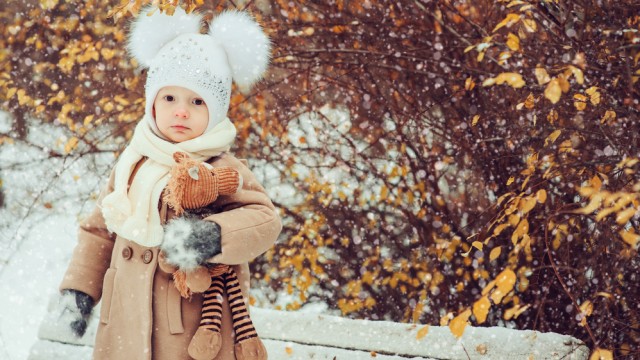 дівчинка взимку