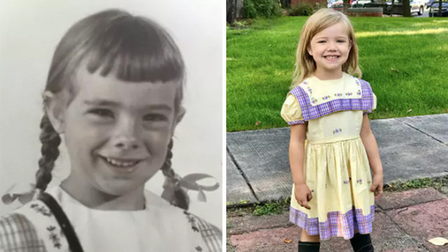 Девочка в платье, которое передается из поколения в поколение