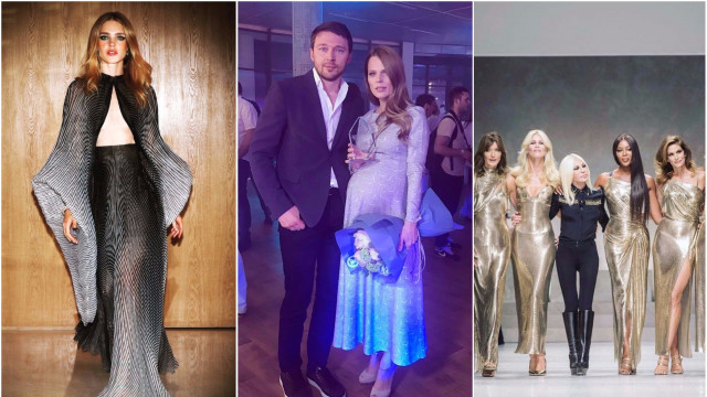 Водянова, Фреймут із ​​чоловіком і показ Версаче