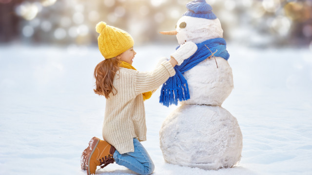 снеговик зима