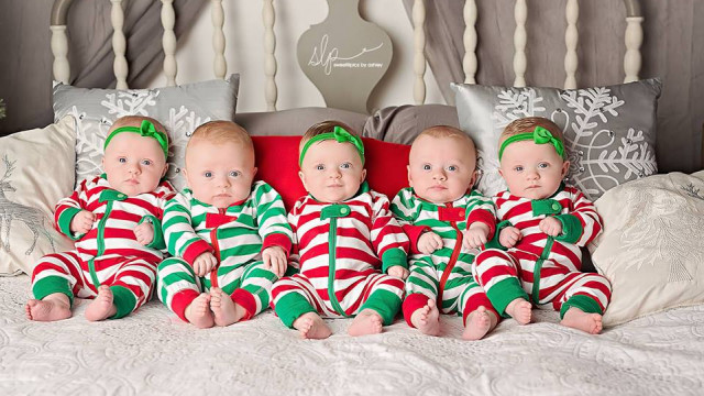 пятерняшки на фотосессии