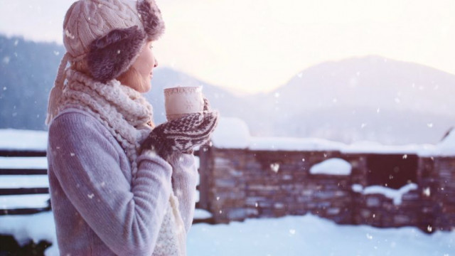 женщина зима