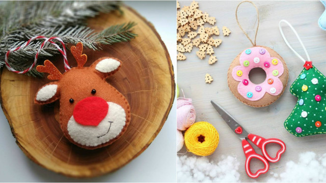 фетровые игрушки на новый год