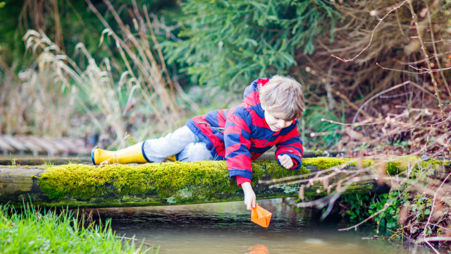 мальчик прогулка вечна осень лес