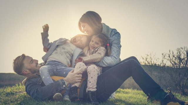 семья на природе