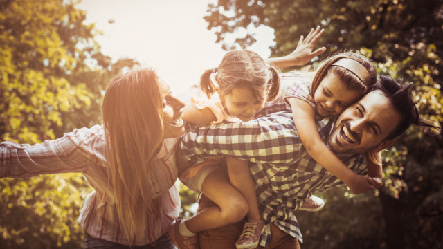 семья на природе