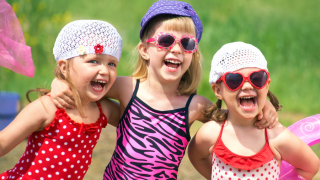 лето дети девочки