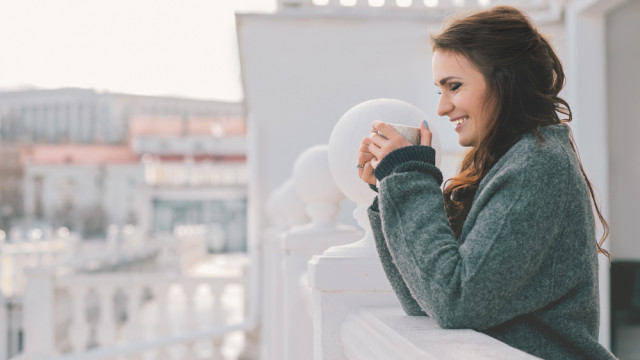 женщина осень