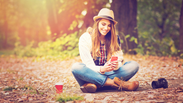 женщина осень