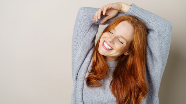 женщина осень