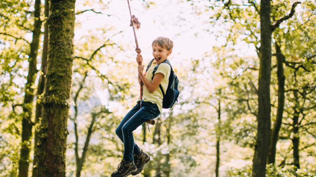 хлопчик на тролі