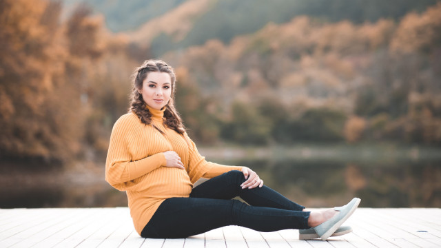 беременная осенью