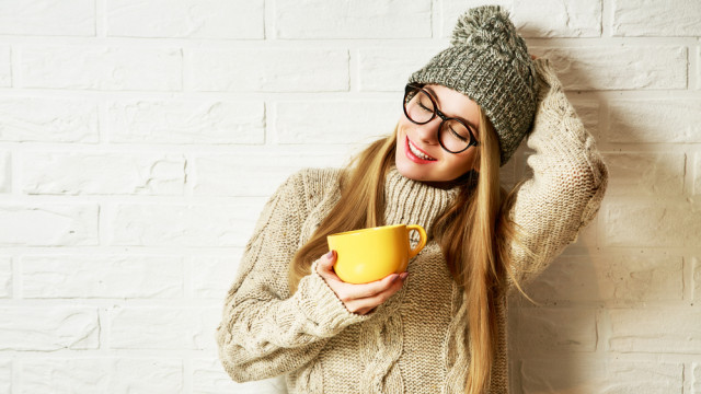 женщина осень