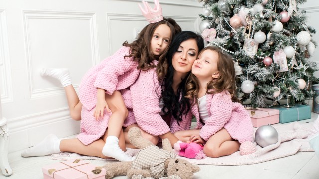 Мама с дочкой в одинаковых нарядах