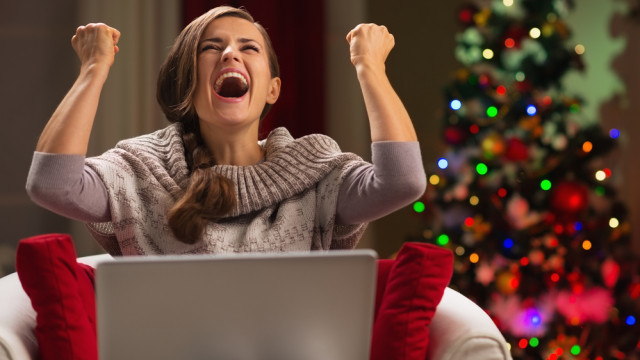 новый год женщина