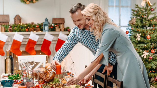 новогодний стол