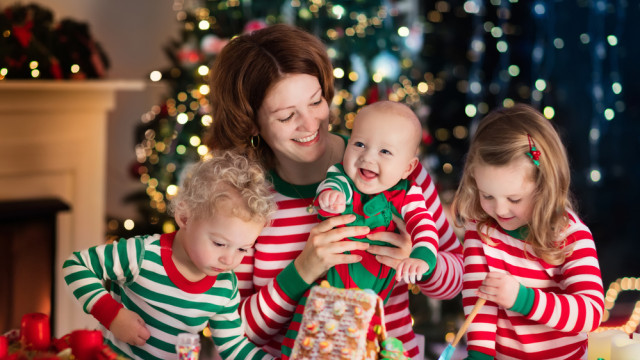 мама и дети новый год