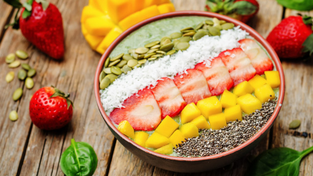 каша завтрак фрукты семена